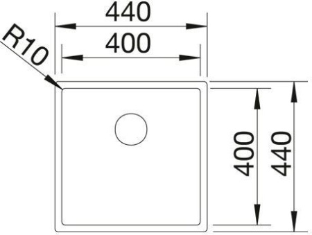 Кухонная мойка BLANCO CLARON 400-U 521573 нерж. сталь
