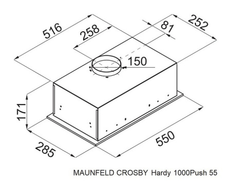 Вытяжка MAUNFELD Crosby Hardy 1000Push черный