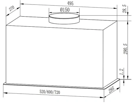 Вытяжка EXITEQ EX-1516 black