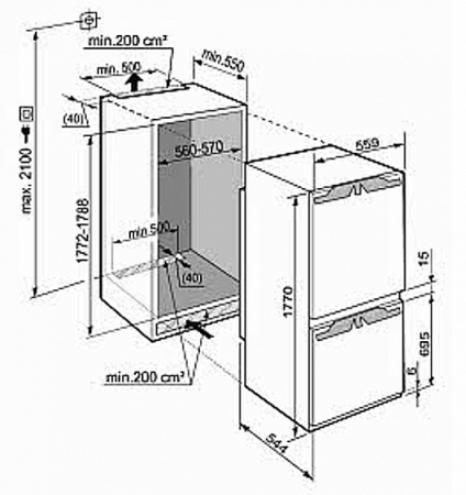 Холодильник General Electric pzs23ksess