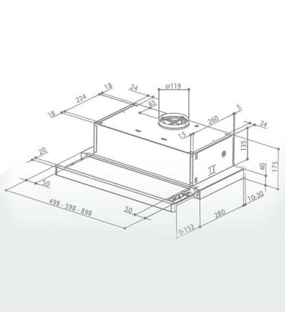 Вытяжка FABER FLEXA M6/40 W A50