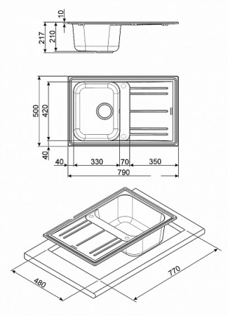 Мойка SMEG LZ791P