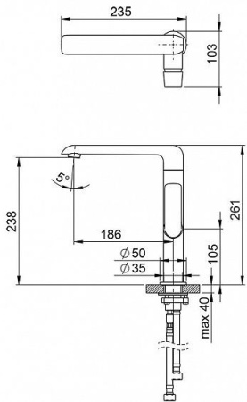 Смеситель RAVAK Flat FL 016.00 X070125