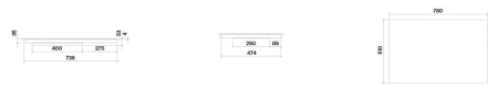 Варочная поверхность FALMEC PIANO INDUZIONE BLACK MATT 78x51 (P01F7851.00#ZZZC400F)