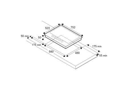 Варочная поверхность BERTAZZONI P755CPROX