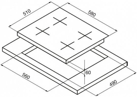 Стеклокерамическая панель Korting HK 62031 B