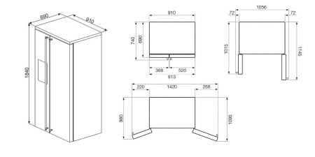 Холодильник SMEG SBS963N