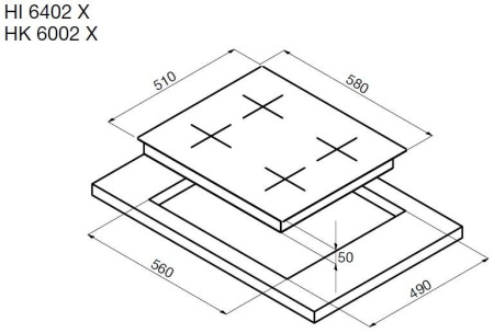 Поверхность KORTING hk 6002 x