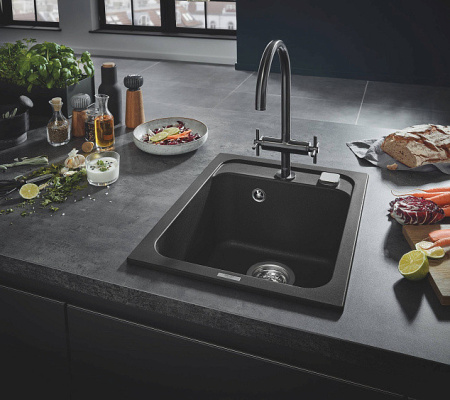 Кухонная мойка GROHE K700 черный гранит 31650AP0
