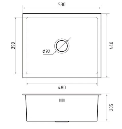 Кухонная мойка GRANFEST METAL 5344 PVD graphite