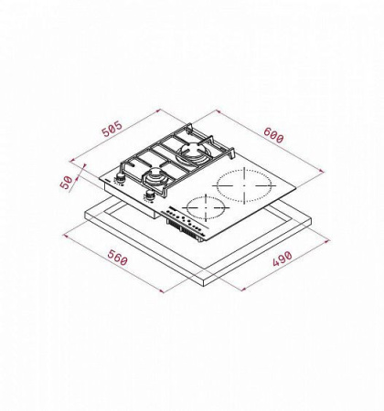 Комбинированная панель TEKA TWIN IG 620 2G AI AL CI