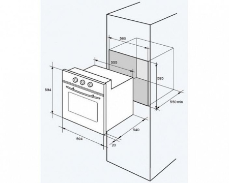 Электрический духовой шкаф DELONGHI cm 9 x