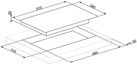 Индукционная варочная панель Smeg SIM631WLDR
