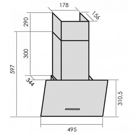 Вытяжка MBS GARTENZIA 150 GLASS WHITE