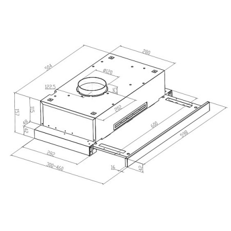 Вытяжка MEFERI SLIDEBOX60WH LIGHT
