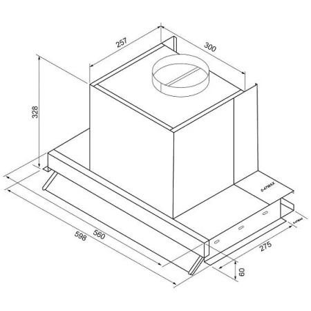 Вытяжка KRONA ISIDA 600 inox SGC