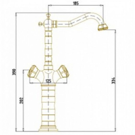 Смеситель BRONZE DE LUXE Royal 21973K