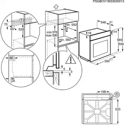 Духовой шкаф ELECTROLUX EOF3H40TH