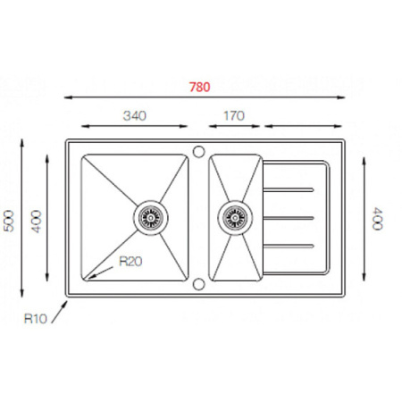 Кухонная мойка ZORG GS 7850-2 белый