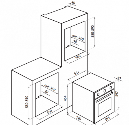 Духовой шкаф ARDESIA hx 020 gw