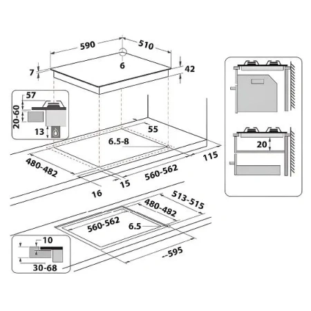 Варочная поверхность WHIRLPOOL AKT625/NB1