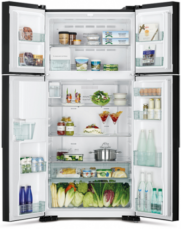 Холодильник HITACHI R-W 662 PU7X GBW коричневое стекло