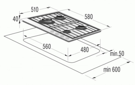 Поверхность GORENJE gktg6sy2w