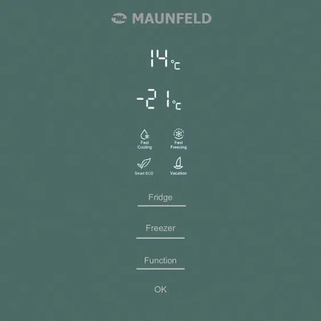 Холодильник MAUNFELD MFF185NFGN Matt Inverter