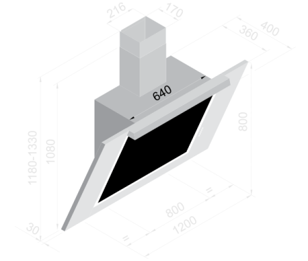 Вытяжка BELTRATTO cpg 120v