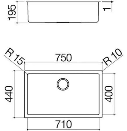 Кухонная мойка BARAZZA 1X7040S