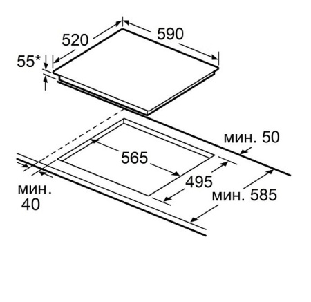 Варочная поверхность MAUNFELD CVI594SF2MBL LUX
