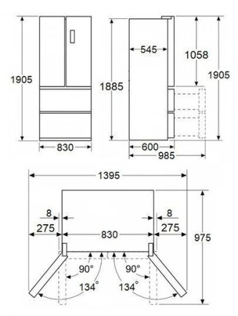 Холодильник MAUNFELD MFF190NFDSB01