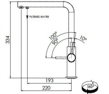 Смеситель FRANKE 115.0370.710 FRANKE Neptune Clear Water с фильтрацией, ванил