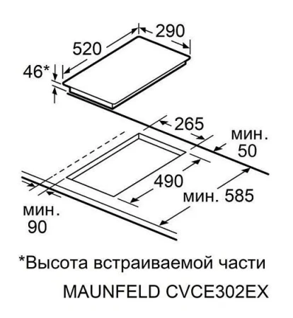 Варочная поверхность MAUNFELD CVCE302EXBK