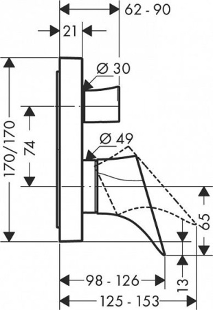 Смеситель AXOR Starck Organic 12415000 хром