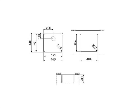 Кухонная мойка SMEG VSTR40DKX