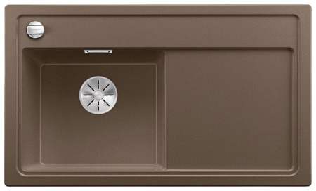 Кухонная мойка BLANCO ZENAR 45S (чаша слева) кофе с кл.-авт. InFino (арт.523838)