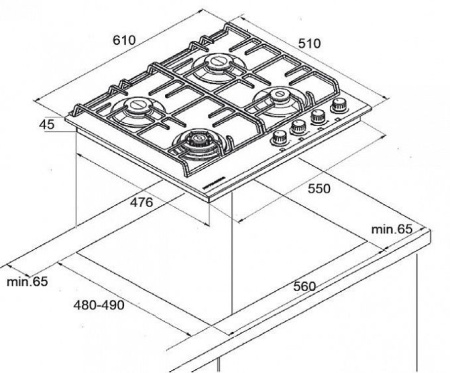 Варочная поверхность KUPPERSBERG FS 65 Ant