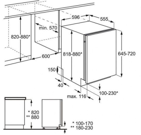 Встраиваемая посудомоечная машина ZANUSSI zdt 92400fa
