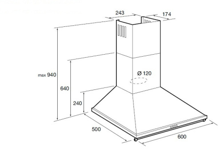 Вытяжка KORTING khc 6740 rb wood