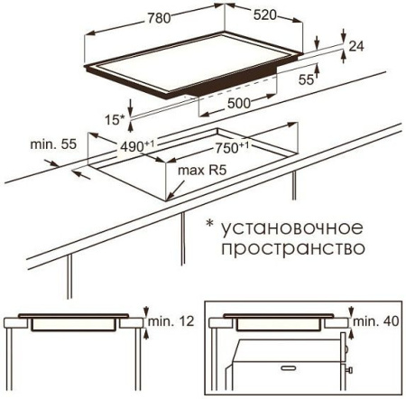 Поверхность AEG hk 589440 fg