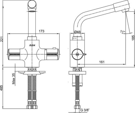 Смеситель E.C.A. Thermostatic 102108730EX