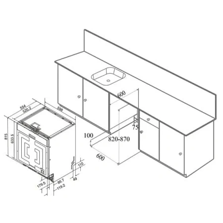 Посудомоечная машина MEFERI MDW6083 POWER