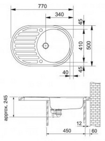 Мойка FRANKE 114.0296.605  rog 611 3.5",стоп-вент,ваниль