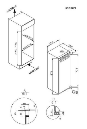 Морозильная камера KORTING KSFI 1078