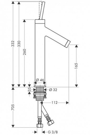 Смеситель AXOR Starck 10123000 хром