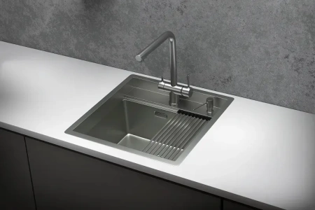 Кухонная мойка GRANULA KS-5051 сталь/матовая