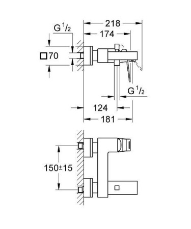 Смеситель GROHE Eurocube 23140000