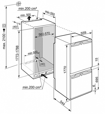 Холодильник HIBERG RFS-484DX NFY