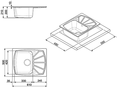 Кухонная мойка SMEG lse611av-2